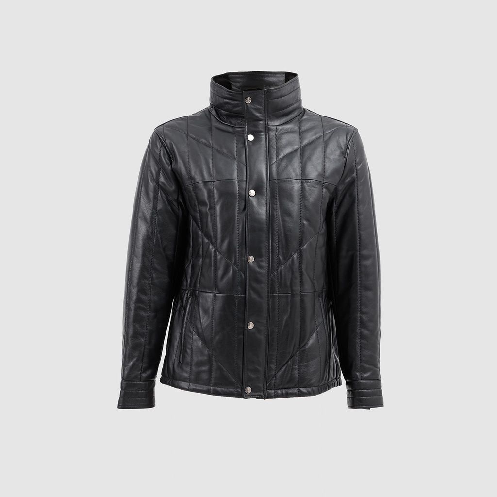 Men Collar Captain Leather Jacket [810022]